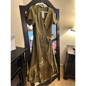 NEW Simplee WRAP Formal Maxi Ruffle Dress Bridesmaid Wedding S